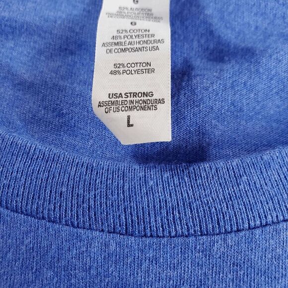 Independence Day Shirt Mens Large Blue Bella + Canvas Ice Cold Drink 4th of July - Picture 2 of 8